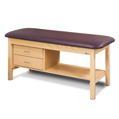 Flat Top Classic Series Treatment Table Shelf & Drawers