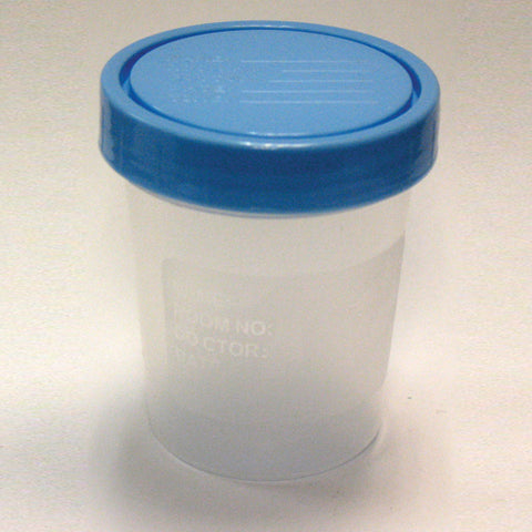 Specimen Cups Sterile 4 oz Bx/100 Leakproof Cap