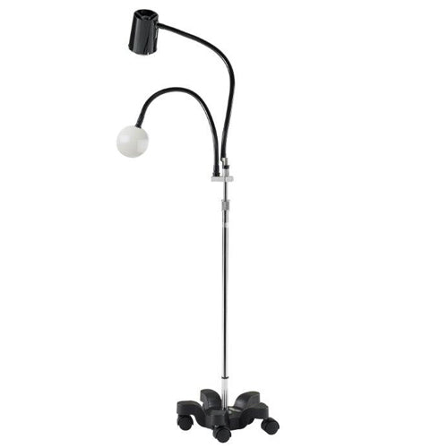 Exam Light Mobile w/ 2x Magnifier Black for Medical Use