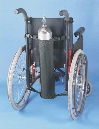 Wheelchair Oxygen Bag Black 27 L x 5 Diameter Durable Nylon