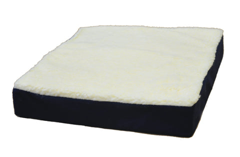 Gel Wheelchair Cushion w/ Fleece Top 16 x 18 x 3.5 Inches