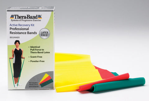 Thera-Band 5' Combo Pack Light Latex-Free Resistance Bands