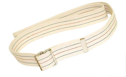 Gait Belt w/Metal Buckle 2x53 Striped for Secure Support