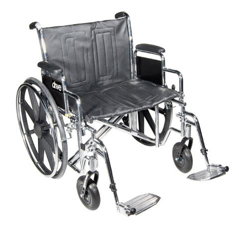 Wheelchair Std Dual-Axle 24 With Rem Desk Arms And S A Footrest