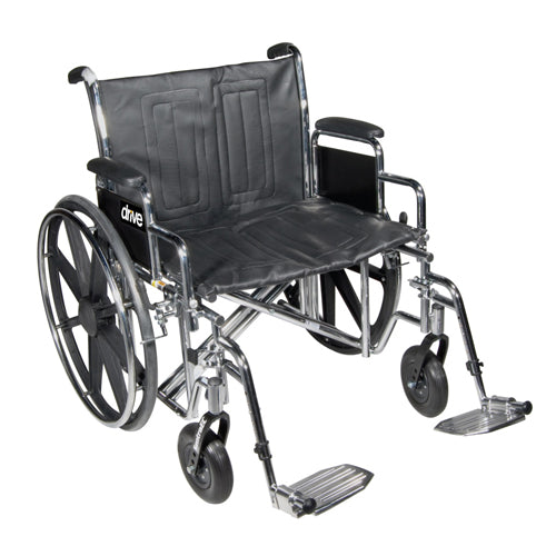 Wheelchair Std Dual-Axle 24 With Rem Full Arms Elev Legrest