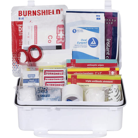 First Aid Kit 25 Person Plastic Case for Emergencies