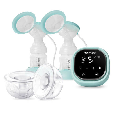 Zomee Z2 Breast Pump with Hands Free Cups Portable Design