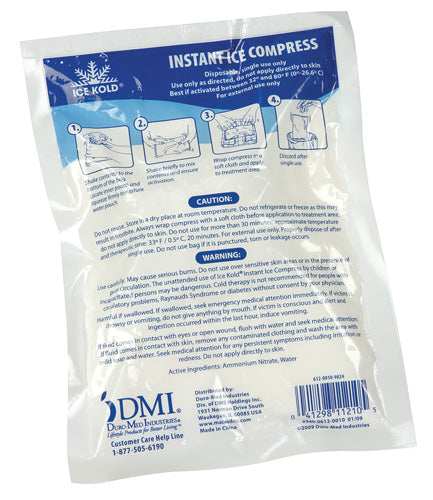 Instant Cold Packs - Each 5 x9 for Quick First Aid Use