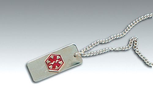 Medical Identification Jewelry Necklace Diabetic Stainless Steel