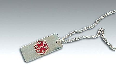 Medical Identification Jewelry Necklace Blank Stainless Steel