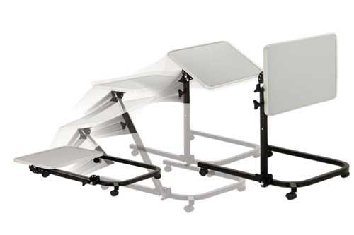 Overbed Table Pivot and Tilt Multi-Position Adjustable Tray