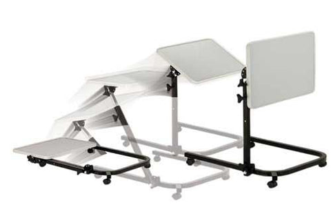 Overbed Table Pivot and Tilt Multi-Position Adjustable Tray