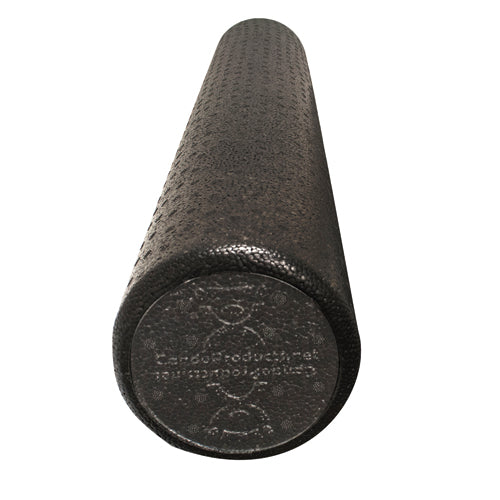 CanDo Foam Roller Black Compos Extra Firm Round 6 x 36