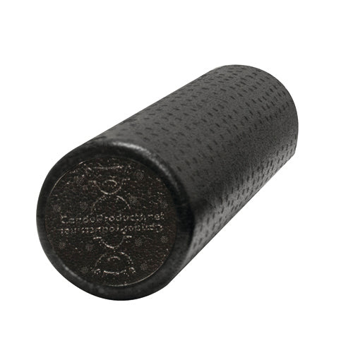 CanDo Foam Roller Black Compos Extra Firm Round 6 x 18