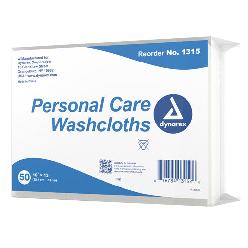 Washcloths - Dry Pk/50 Disposable 10 x 13 for Care