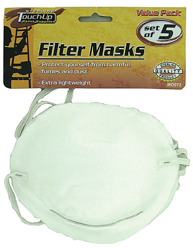 Filter Masks (Pk 5) Dome-Shaped for Comfortable Protection