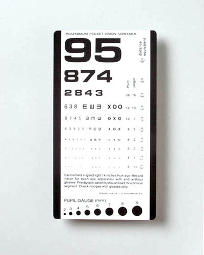 Pocket Eye Test Chart for Vision Testing Anywhere