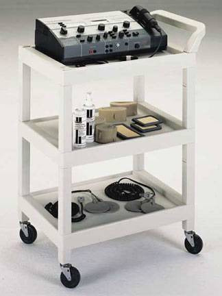 Mobile Utility Cart High Impact Plastic with Three Shelves