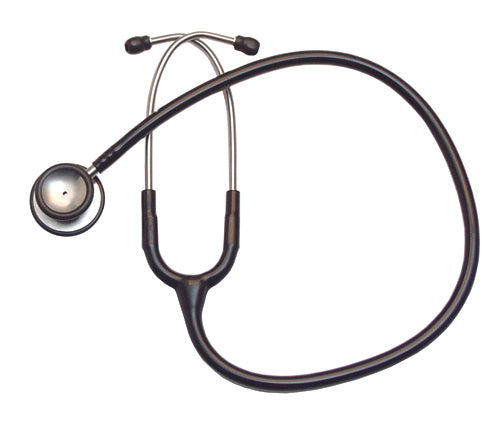 Stainless Steel Stethoscope Adult Black for Medical Use