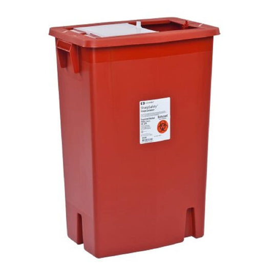 18 Gallon Sharps Container With Sliding & Sealing Gasket Lid 10/CS