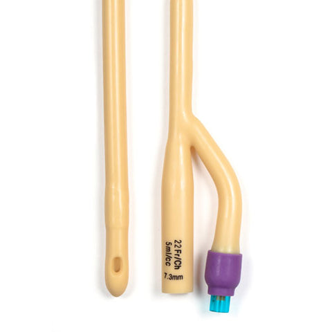 Foley Catheters 5cc 22FR Dynarex 10/cs for Urine Drainage