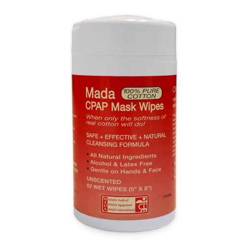 CPAP Mask Wipes Mada Unscented Tub/62 for Easy Cleaning