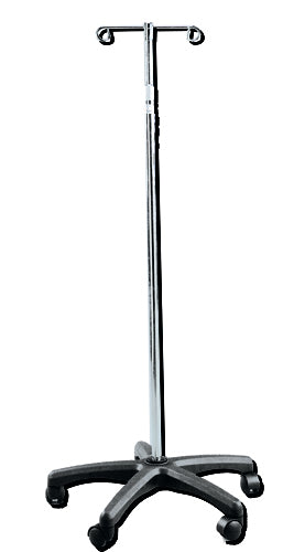 I.V. Stand 2 Hook - 5 Leg For Easy Maneuvering And Stability