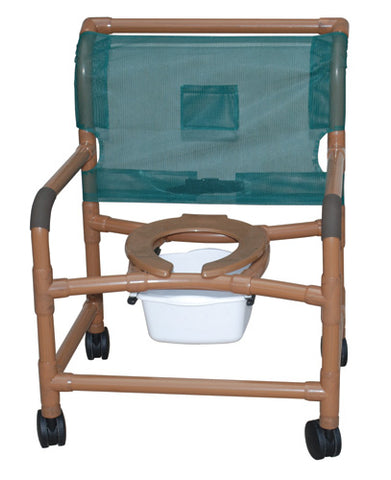 Shower Chair X-Wide PVC Deluxe Wood-Tone for Comfort