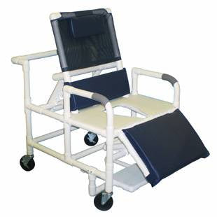 Shower Chair Bariatric PVC Reclining w ELR Supports 600lbs