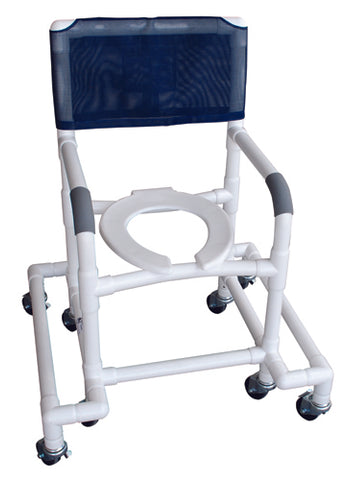 Shower Chair PVC w/Outrigger & Swivel Movement for Comfort