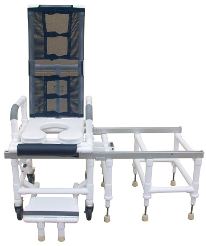 Tilt-N-Space Shower Chair PVC & Transfer Bench w/Safety Harn