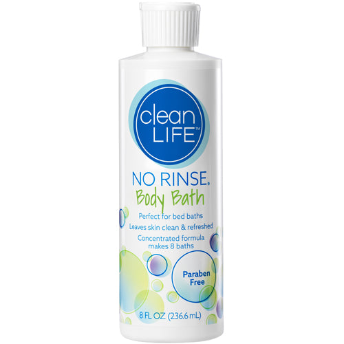 No Rinse Body Bath 8 oz. for Gentle Bedside Cleaning