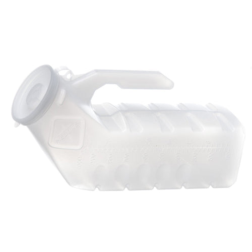 Urinal Male w/Cover Disposable Translucent for Easy Use