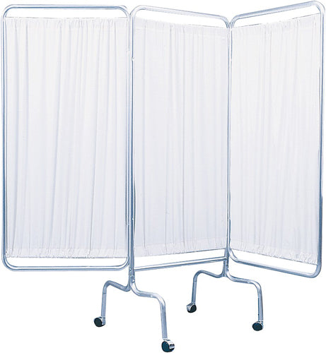 3 Panel Privacy Screen w/Casters Drive for Portable Use