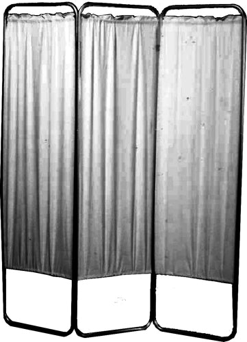 Three Panel Privacy Screen Without Wheels - White Panels