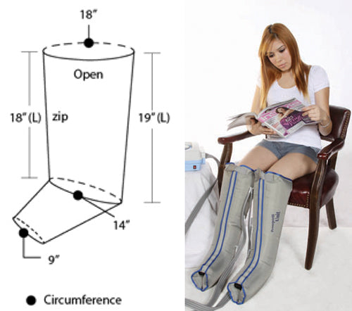 Lymphedema Garment Half-Leg Single Large for Edema Relief