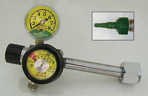 Oxygen Regulator 2 - 8 LPM CGA-540 Hex Nut Gauge Style