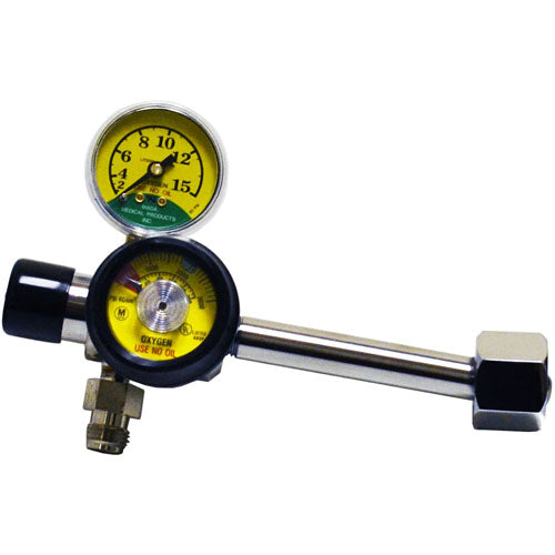 Oxygen Regulator 2 - 15 LPM CGA-540 Hex Nut Gauge Style