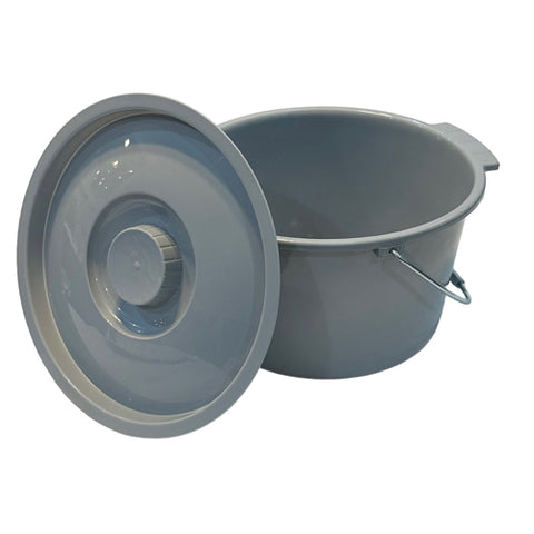 Convenient Commode Pail with Lid & Handle 7.5 Qt Cs/6