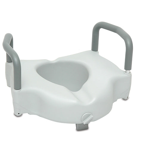 ProBasics Raised Toilet Seat W Lock and Arms 350 lb Weight Cap