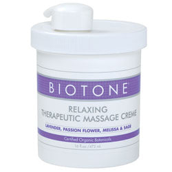 Biotone Relaxing Therapeutic Creme 16 oz Natural Massage