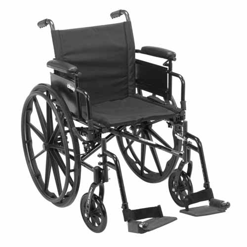 Cruiser X4 Wheelchair 18 w/SF & Ht Adj Flip-Back Arms