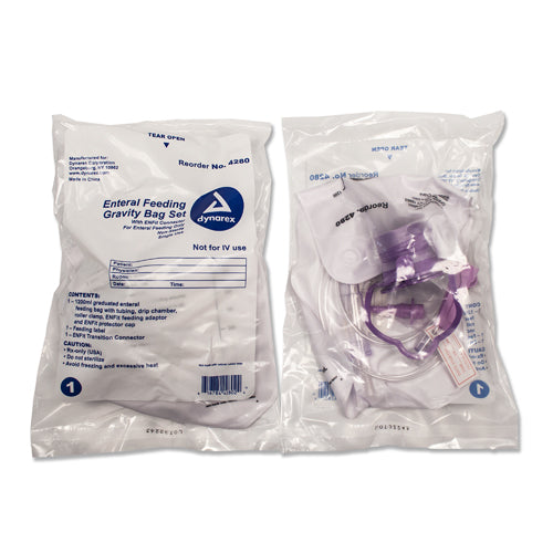 Enteral Delivery Gravity Bag Set with ENFit Connector 30/cs