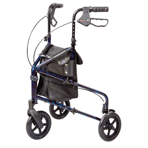 Trio Roller Walker Carex Lightweight Folding Mobility Aid