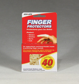 Finger Protectors Cots 40 Pk Assorted Sizes for Care