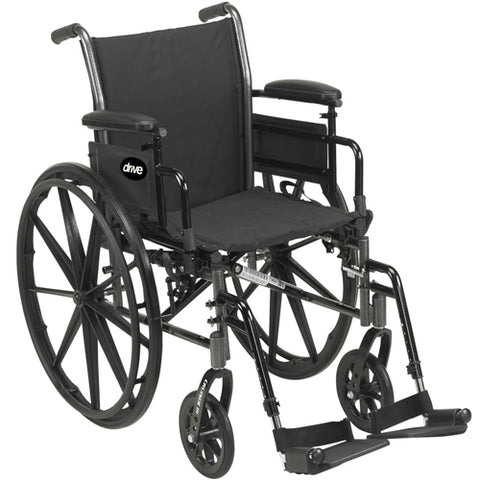 Cruiser 3 Wheelchair 18 Flip Back Full Arm Adjustable Comfort