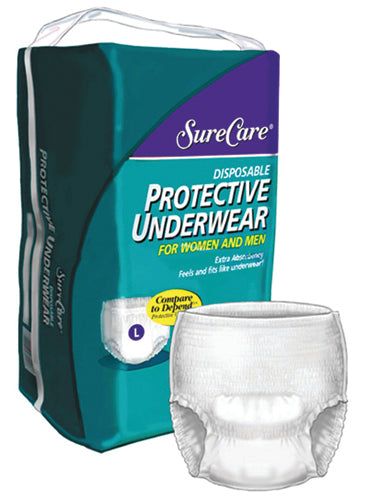 Underwear Disposable Medium 34 -46 4 Pks 20 Per Case