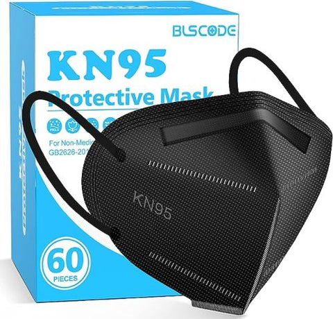 KN95 Mask Particulate Black Respirator Disposable BX/60 Pack