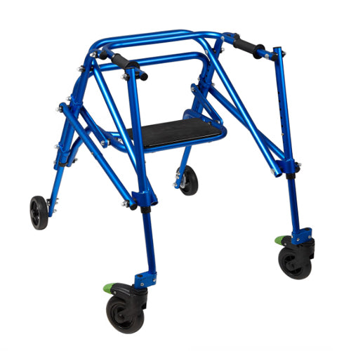 KLIP Walker w/Seat Medium Blue 4-Wheeled Each for Support