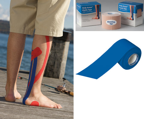 Kinesiology Tape 2 x 16.5' Blue for Muscle Support